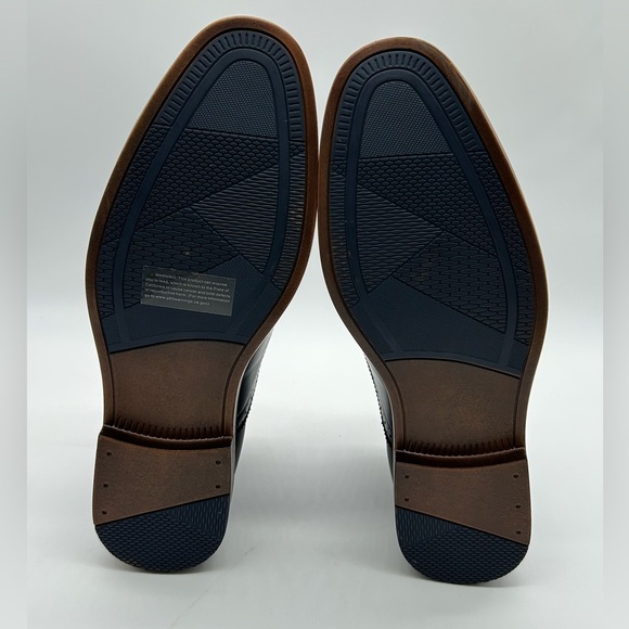 Men’s Black Dress Boots Wingtip Oxford Ankle Boots, Classic Lace-Up, Size 8 NWT - Picture 8 of 11